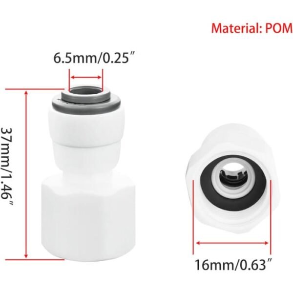 Adaptador recto de 1/4" a 3/8" hembra/rosca macho conector - Imagen 4