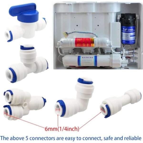 Kit para sistema RO de 12 piezas con tubo de 10m de 1/4" - Imagen 4
