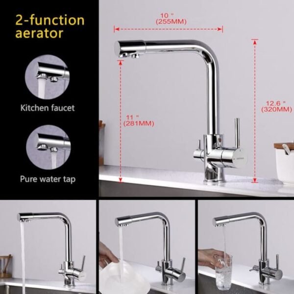 Grifo con 2 salidas y 3 vías eficiencia energética A++ - Imagen 7