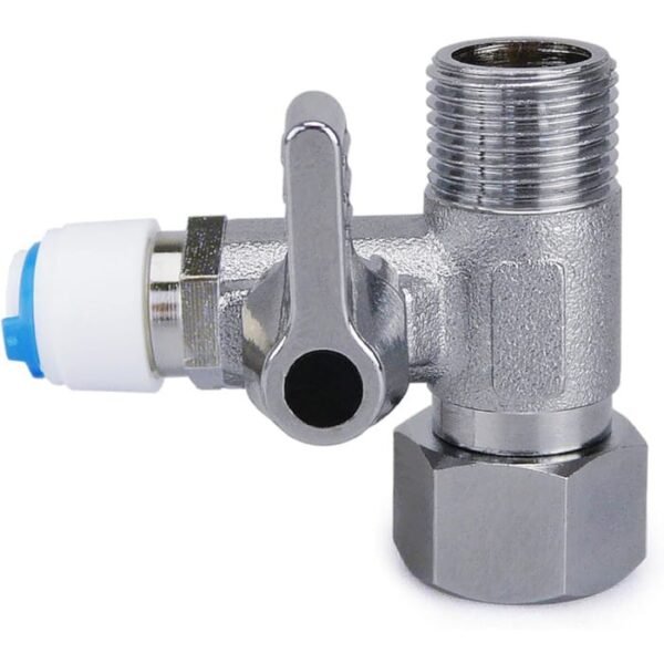 Válvula de cierre Quick-Adaptador en T  3/8 x 3/8 x 1/4"