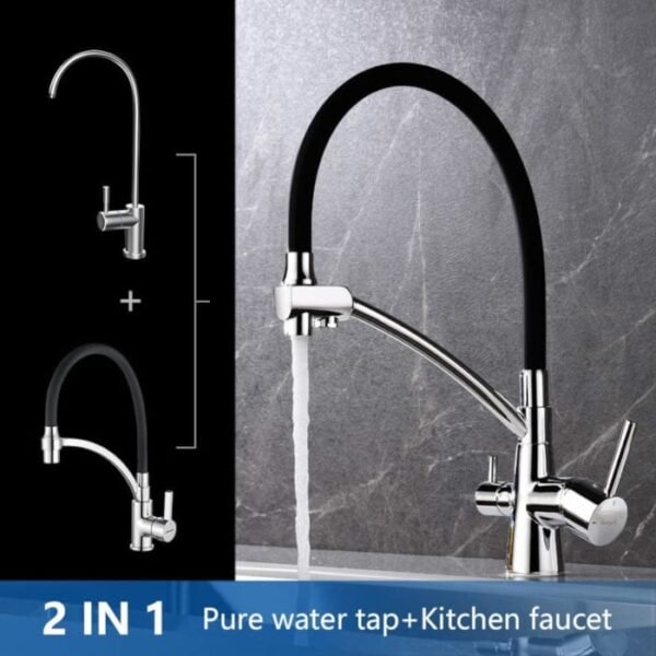 Grifo de cocina RO con caño flexible y pulverizador - Imagen 7