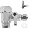 Válvula de cierre de bola adaptador en T 3/8 X 3/8 X 1/4" de cobre 3 vías