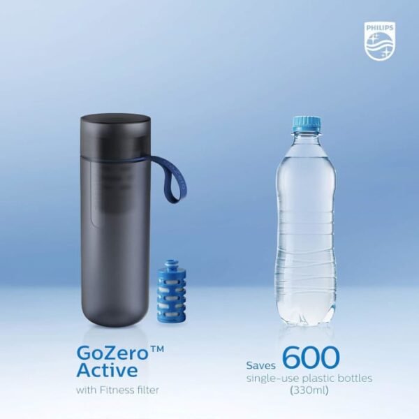 Botella Philips Go Zero Active modelo Fitness 600 ml indoor y outdoor - Imagen 5
