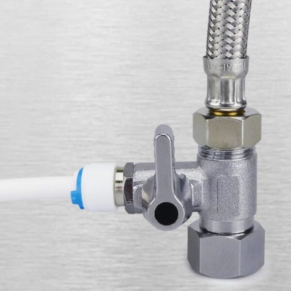 Válvula de cierre Quick-Adaptador en T  3/8 x 3/8 x 1/4" - Imagen 4
