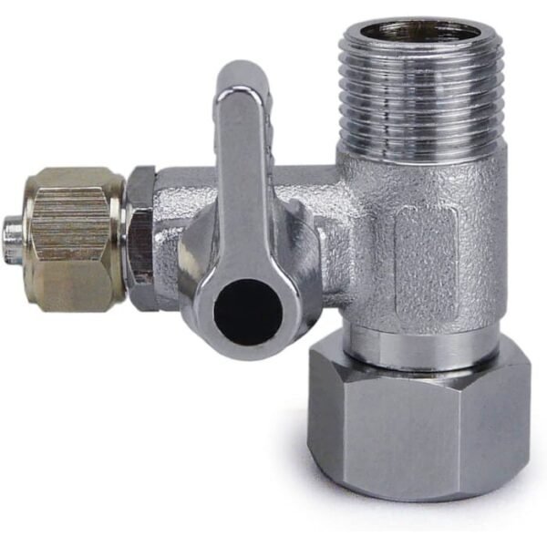 Válvula Smardy de cierre adaptador en T  3/8 x 3/8 x 3/8 pulgadas grifo