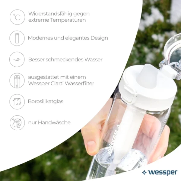 Botella WESSPER  de vidrio de borosilicato de 680 ml - Imagen 7