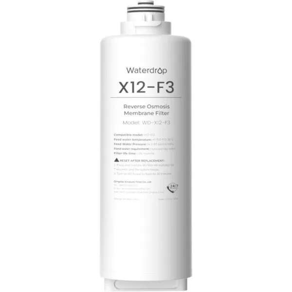 Waterdrop WD-X12-F3 Repuesto para sistema RO WD-X12-Alcalino 1200 GPD
